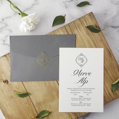 Düğün - Nişan Davetiyesi Eko Polen 40206